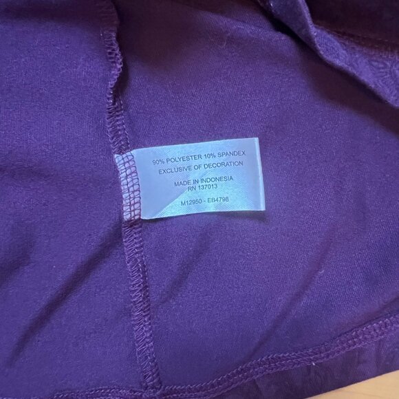 Eddie Bauer Womens Purple Paisley 1/2 Zip Long Sleeve Pullover, Size Medium - Picture 8 of 12